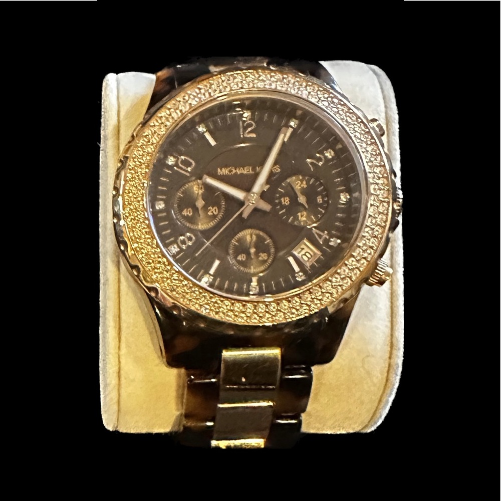 Oversized Authentic Michael Kors tortoise watch